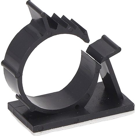 100 selbstklebende Kabelclips, verstellbare Kabelmanagement-Clips, schwarzer Kabelorganizer, Aufbewahrungspackung (1/5)