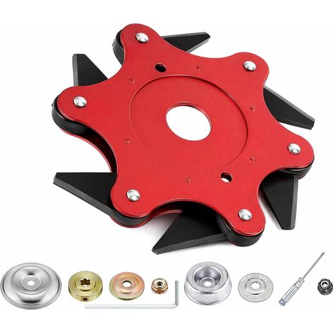 Cepillo para desbrozar, accesorios para desbrozadora para eliminar malas hierbas sin esfuerzo (kit de 9 piezas) (1/5)
