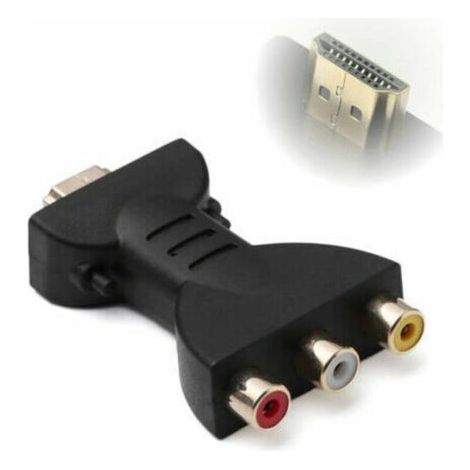 Adaptateur convertisseur vidéo composite HDMI vers RCA 3 canaux Full HD 1080p AV SCART