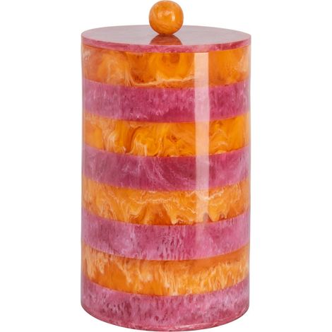Pot de rangement rose et orange en résine - rose et orange (1/5)