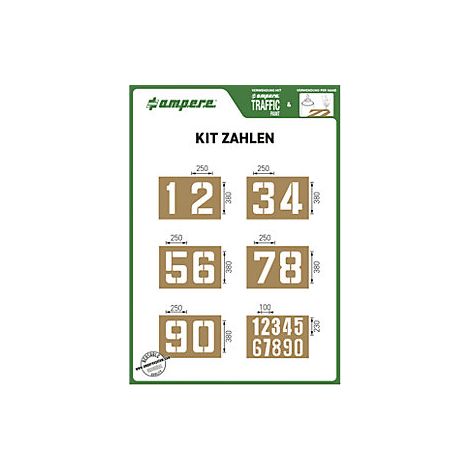 Ampere  Set di dime per segnaletica  numeri  6 dime diverse  (1/2)
