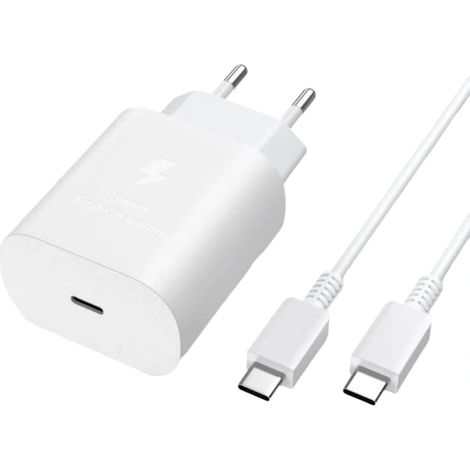 Chargeur rapide USB-C 25 W compatible avec Samsung A13, A14, A33, A34, A53, A54 4G/5G, S23, S22, S21, S20 FE-Plus/Ultra, adaptateur de charge ultra rapide (1/4)