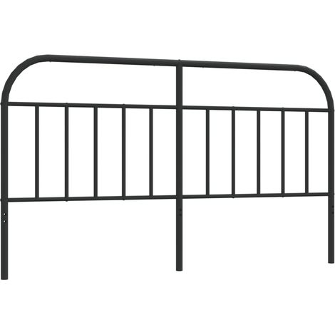 Cabecero accesorio para dormir mueble de dormitorio 180 cm metal negro TDL0202424 (1/5)