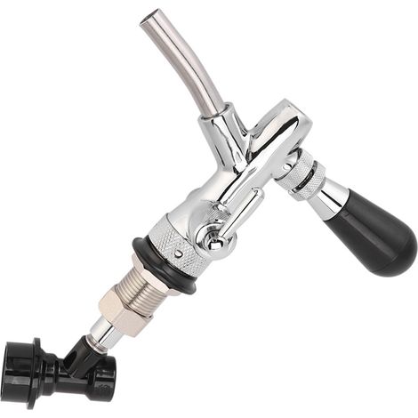 Robinet de bière réglable pour fûts et brasseurs amateurs, avec système de déconnexion automatique du liquide par bille. (1/5)