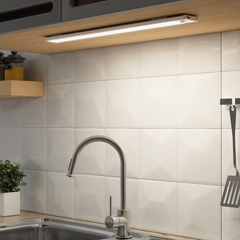 LED Dimmable Cabinet Lamp, 40 cm, Wireless Wall Light with Indoor Motion Sensor, Rechargeable LED Strip Under Cabinet Kitchen with 3 Lighting Modes (1/5)