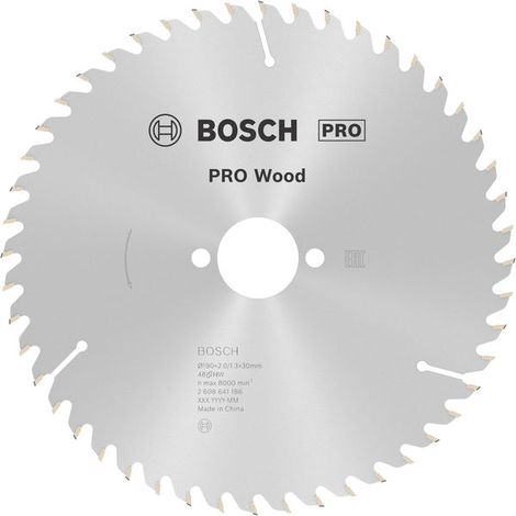 Bosch PRO Wood Circular Saw Blade 190 x 2 x 30 mm T48 2608641186 (1/5)