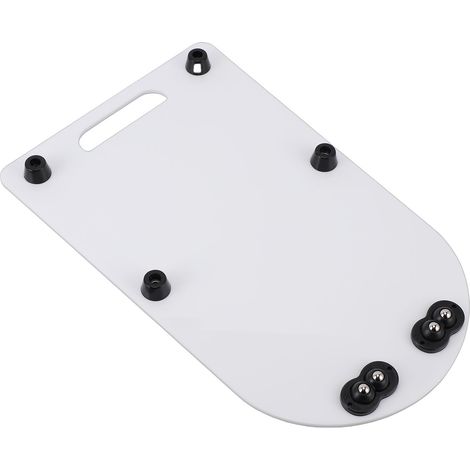 Plateau coulissant compatible avec le mixeur TM7, en acrylique blanc, protège le plan de travail et est facile à nettoyer. (1/4)