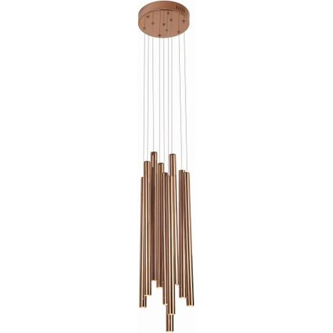 Suspension LED dimmable cuivre 10 tubes Maxlight P0205D