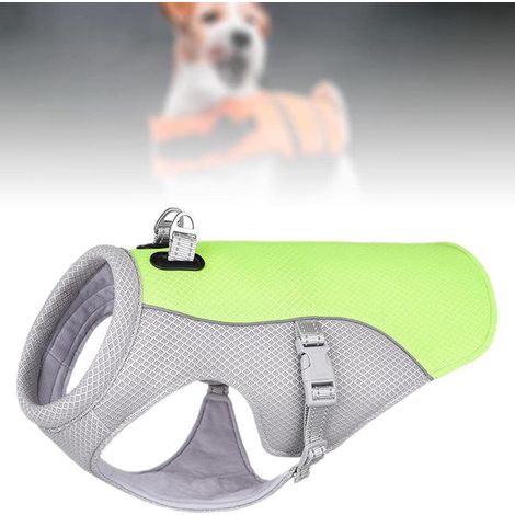 Gilet rafraîchissant pour chien (vert, M) - Veste rafraîchissante pour chien - Gilet rafraîchissant pour chien - Refroidissement pour chien - Gilet rafraîchissant - Avec anneau en D réglable - Respira (1/5)