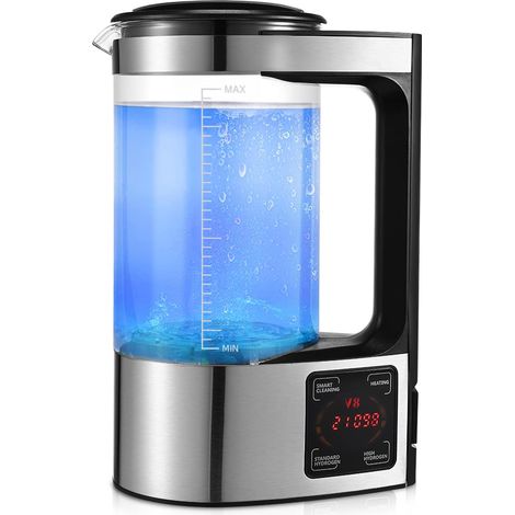 2-Liter-Wasserstoffgenerator, tragbarer Wasserstoffgenerator mit großem Fassungsvermögen, LED-Touchscreen und Thermostat zur Herstellung von wasserstoffreichem Wasser, Wasserstoffproduktionsgerät