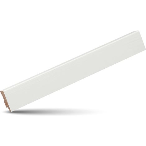 KGM Sockelleiste Modern weiß lackiert Kiefer Massivholz 16x40mm