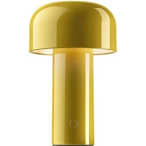 MINKUROW Mushroom Lámpara De Mesa Recargable Dormitorio Escritorio Touch Night Light (Amarillo) (1/5)