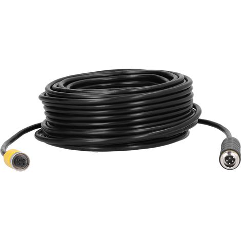 Câble Extension Vidéo 4 Broches 20m pour Caméra de Recul Camion Bus Caravane, Blindé Étanche (1/5)