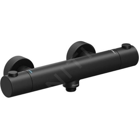 Ravak Puri - Mitigeur thermostatique de douche, noir mat X070188 (1/3)