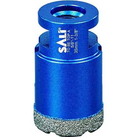 Forets diamantés de 35 mm – Scie-cloche brasée sous vide avec filetage 5/8–11 pour verre, céramique, porcelaine, marbre, brique, granit, quartz, pour meuleuses d'angle (1/5)