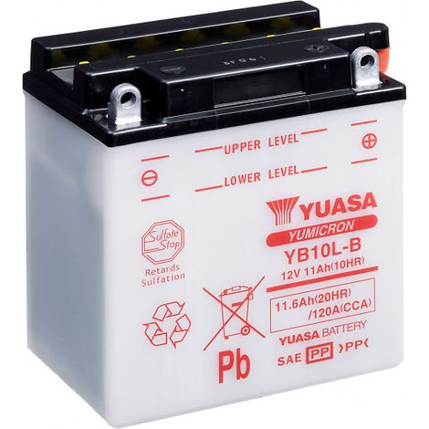 Batterie moto YUASA YB10L-B 12V 11.6AH 120A (1/4)