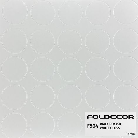 Bouchon autocollant 14 mm, blanc brillant (feuille de 25 pièces) (1/5)