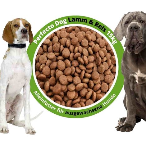 Trockenfutter für Hunde, Lamm und Reis, 15 kg, Hundefutter (1/2)