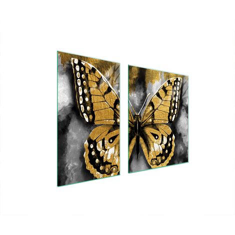 Glasplatte und Schneidebrett 100x52 Schmetterling