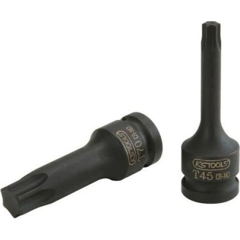 Douille À Chocs Torx - Carré 1/2 Pouces - Norme DIN3121 ISO1174 - Acier Chrome-Molybdène - Pour Clés À Chocs Électriques Et Pneumatiques - Lot De 1