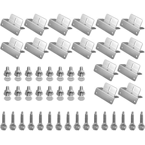 Supports de montage pour panneaux solaires, aluminium léger, installation facile, Ensemble de 16 pièces (1/2)