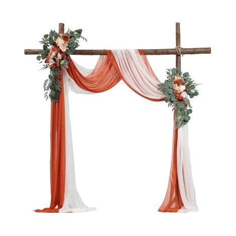 Kit Fleurs Artificielles pour Arche de Mariage avec 2 Bouquets (1/5)