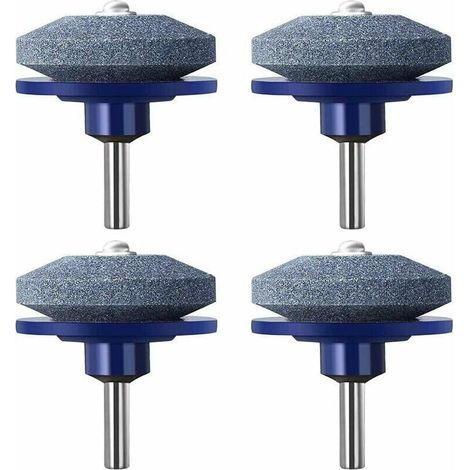 Sharpener, Set of 4 Rotary Lawn Mower Blades, Garden Tool, Sharpener Stone for Electric Hand Drill - RAPANDA (1/4)