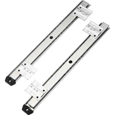Barre de coulisse pour tiroir de bureau, rail de glissière ajustable pour clavier 35 clés, plateau coulissant sous plan de travail, kit de fixation métallique. (1/5)