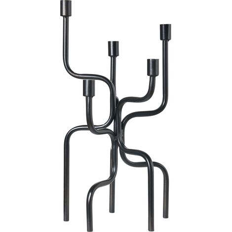 Candle Holder PORRTELA Metal 50 cm Black
