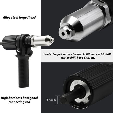 Accessoires pour riveteuse électrique, perceuse sans fil, adaptateur pour riveteuse, outils pour insérer les écrous (1/5)