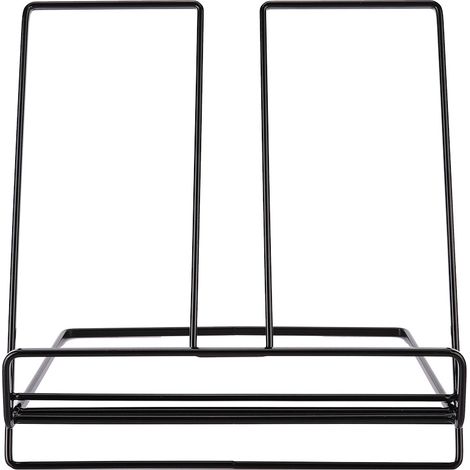 Étagère de table en fer innovante pour livres, support pour tablette et ordinateur, décoration de la maison (noir)