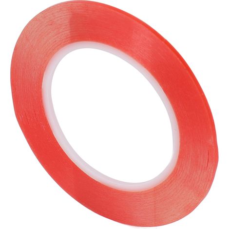 Doppelseitiges PET-Klebeband, ringförmig, wasserfest, Dichtung zur Befestigung von Haushaltsgegenständen, rot, 8 mm / 0,31 Zoll (1/5)