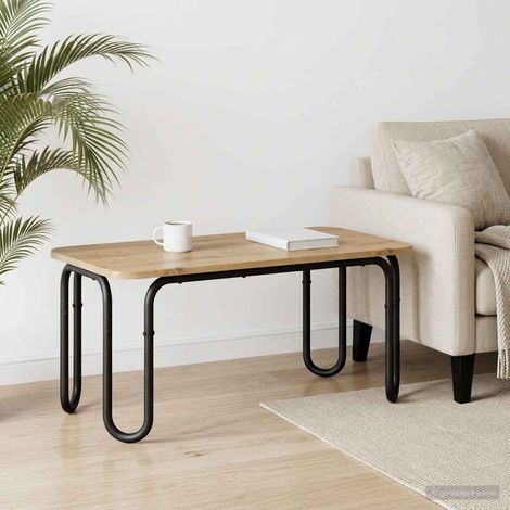 vidaXL Mesa de centro Roble artisan 100 x 50 x 45 cm (1/5)