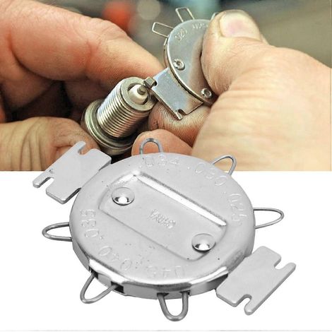 Zündkerzenlehre 0,64–1,14 mm (0,025–0,045 Zoll) Motorradzubehör zum Messen und Einstellen, Silber