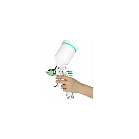 Pistola a spruzzo professionale HVLP da 600 cc con 3 ugelli (1,4 mm, 1,7 mm, 2,0 mm), ad alimentazione a gravità, ideale per auto e mobili. (1/4)