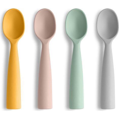 Babylöffel 4er Set Silikon BPA Frei für Säuglinge und Kleinkinder (1/5)
