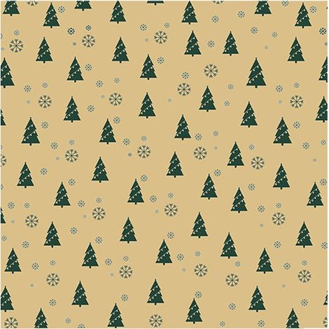 Papier d'emballage - Papier Kraft Vintage Noël - 50 cm x 50 m - Pour Cadeaux Fêtes Hivernales - 10 Feuilles (1/5)