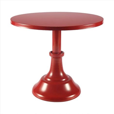 Présentoir à gâteaux rond en métal (rouge M) (1/5)