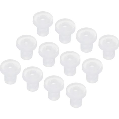 50Pcs Passe Fils en Caoutchouc en Forme de T Diamètre de Montage 2mm, ID 0.5mm, Hauteur 4mm Transparent Protection d'Étanchéité Passe-Câbles Flexibles pour Tuyau de Câble (1/5)