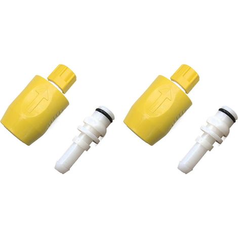 Kit de 2 connecteurs de tuyau pour KARCHER PUZZI 8/1 10/1 30/4 - Connecteur de remplacement - Pièces d'installation faciles 4.446-023.0 (1/4)