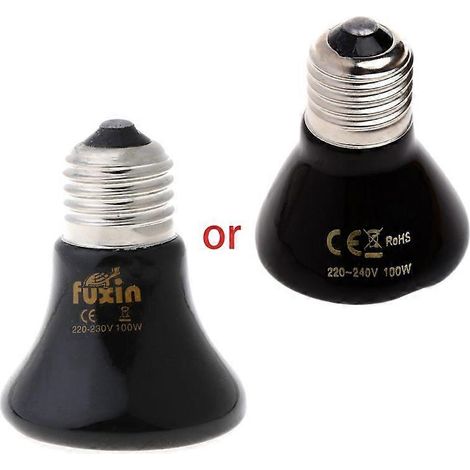 Émetteur de chaleur en céramique pour reptiles, ampoule chauffante sans lumière, pour poulailler ou couveuse - 100 W