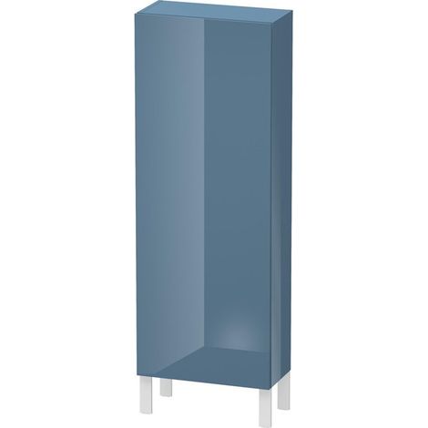 Armoire Duravit L-CUBE 500x243x1320mm ouverture droite bleu pierre brillant
