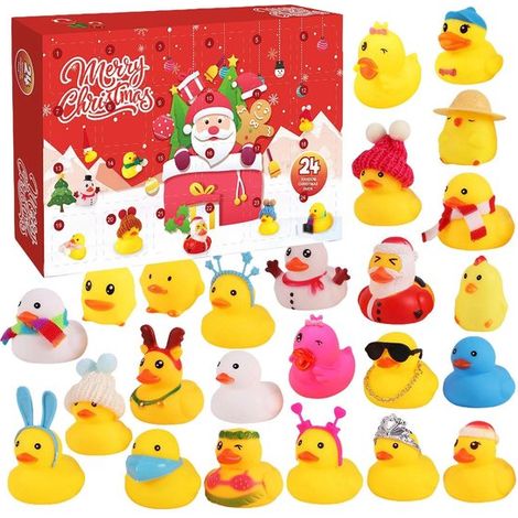 Calendrier de l'Avent 2025 - Calendrier de l'Avent avec Canard en Caoutchouc - Calendrier compte à rebours de 24 jours - Cadeau de Noël (1/5)