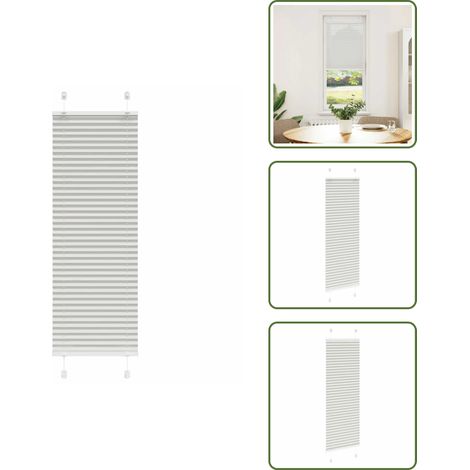 The Living Store Plissee Hellgrau 40x150 cm Stoffbreite 39,4 cm Polyester - Sichtschutz (1/5)