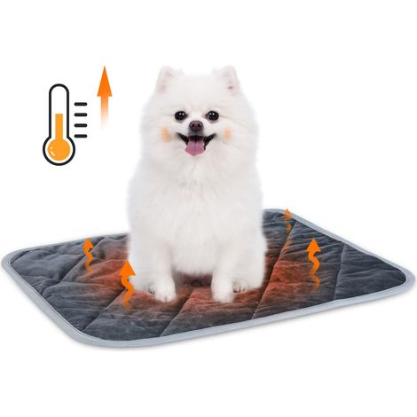 Tapis auto-chauffant pour chats et chiens, couverture chauffante pour animaux, lavable, écologique, antidérapant et chaud, tapis de couchage thermique doux, taille M 60 x 45 cm (1/5)