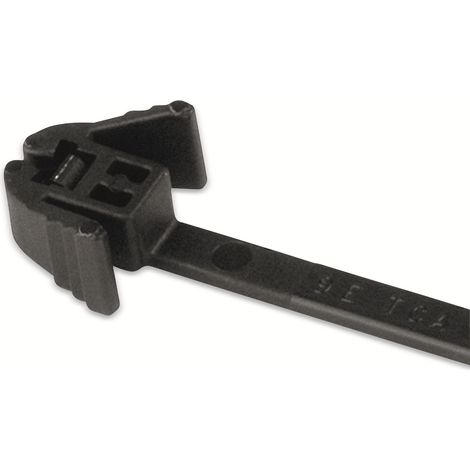 HellermannTyton 115-40200 REZ200-N66-BK-C1 Kabelbinder 200 mm 4.70 mm Schwarz mit Flügelverschluss, (1/4)