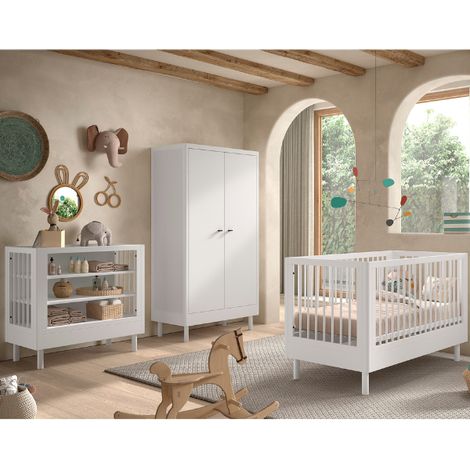 Chambre bébé Forrest: lit bébé 70x140cm, table à langer, armoire (1/4)