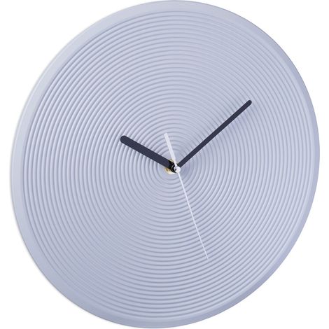Orologio da parete moderno minimalista design originale 30 x 30 x 5 cm in plastica grigia 130013300