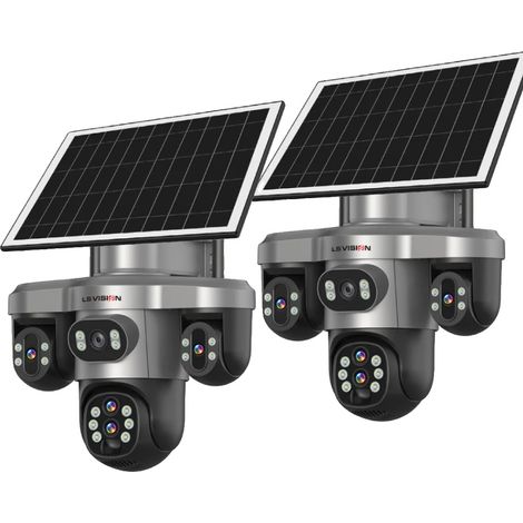 Cámara de seguridad, zoom óptico 10X, alimentada por energía solar, 2 unidades, 20MP, 4G, 10XZoom (1/2)