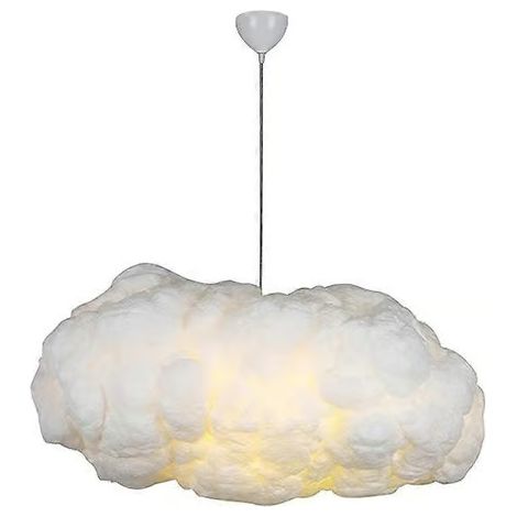 Lampe de plafond moderne en coton blanc flottant, style nordique, idéale pour les chambres d'enfants, salons, halls d'hôtels, restaurants et magasins de vêtements.